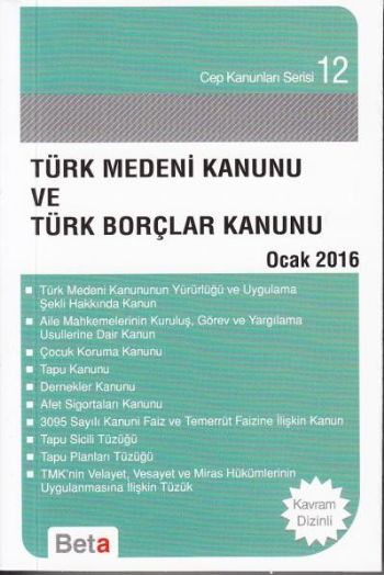 Cep-012: Türk Medeni Kanunu ve Türk Borçlar Kanunu %17 indirimli
