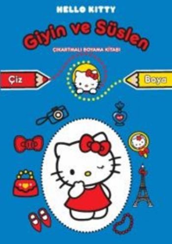 Hello Kitty Giyin ve Süslen Çıkartmalı Boyama Kitabı %25 indirimli