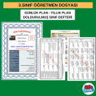 3. Sınıf Öğretmen Dosyası ( Yıllık Plan - Günlük Plan- Doldurulmuş Sınıf Defteri )