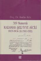 319 Numaralı Karaman Şer’iyye Sicili