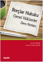 Borçlar Hukuku Genel Hükümler Ders Notları