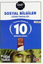 Data 2016 ÖABT Sosyal Bilgiler Öğretmenliği 10 Çözümlü Deneme