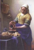Johannes Vermeer : The Milkmaid Büyük Boy