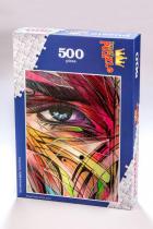 Kolaj Serisi - Renkli Yüz 500 Parça Puzzle
