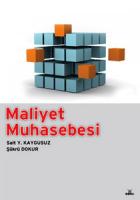 Maliyet Muhasebesi (Beyaz Kapak)