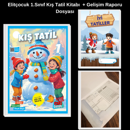 Elitçocuk 1.Sınıf Kış Tatil Kitabı + Gelişim Raporu Dosyası