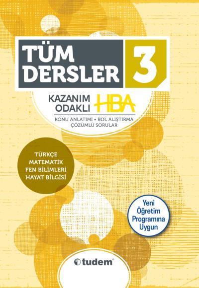 Tudem 3. Sınıf Tüm Dersler Kazanım Odaklı HBA