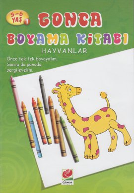 5-6 Yaş Gonca Boyama Kitabı - Hayvanlar 1