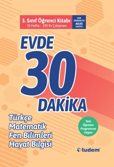 Tudem 3. Sınıf Evde 30 Dakika Öğrenci Kitabı