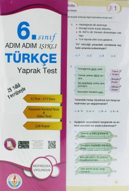 Adım Adım Işıklı 6.Sınıf Türkçe Yaprak Test Kolektif