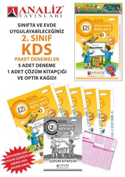 Analiz Yayınları 2.Sınıf KDS Paket Deneme (6 Adet) 2019