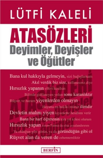 Atasözleri Deyimler Deyişler ve Öğütler %17 indirimli Lütfi Kaleli