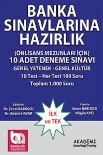 Banka Sınavlarına Hazırlık ve Önlisans Mezunları İçin 10 Adet Deneme S