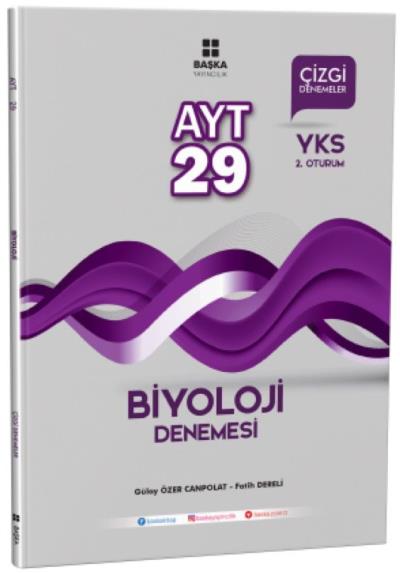 Başka YKS AYT Biyoloji 29 Çizgi Denemeler 2. Oturum Gülay Özer Canbola