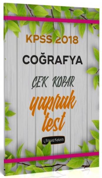 Beyaz Kalem Coğrafya Çek Kopar Yaprak Test 2018 Beyaz Kalem Yayıncılık