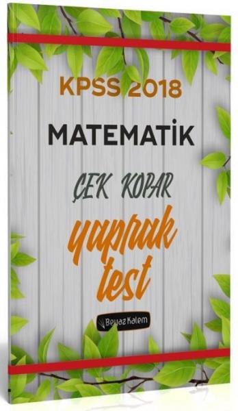 Beyaz Kalem 2018 KPSS Matematik Çek Kopar Yaprak Test Kolektif