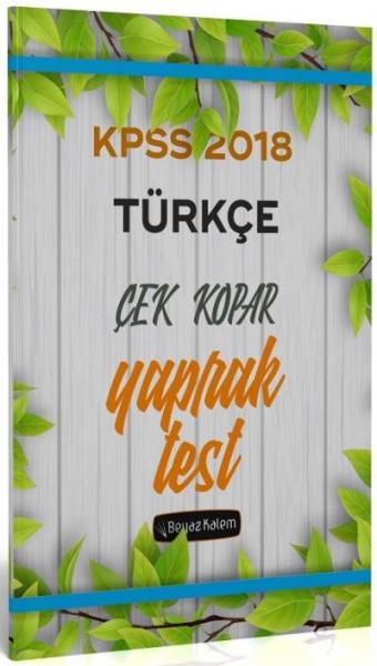 Beyaz Kalem 2018 KPSS Türkçe Çek Kopar Yaprak Test Kolektif