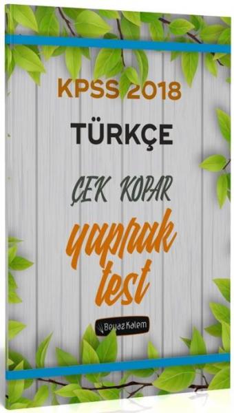 Beyaz Kalem Türkçe Çek Kopar Yaprak Test 2018