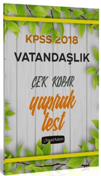 Beyaz Kalem Vatandaşlık Çek Kopar Yaprak Test 2018 Beyaz Kalem Yayıncı