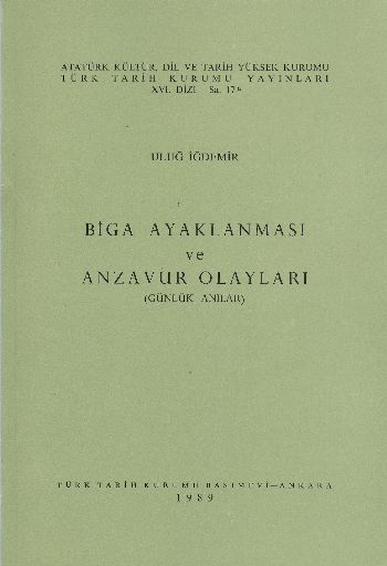 Biga Ayaklanması ve Anzavur Olayları