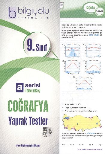 Bilgiyolu 9. Sınıf Coğrafya Yaprak Testler A Serisi