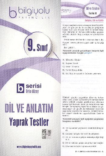 Bilgiyolu 9. Sınıf Dil ve Anlatım Yaprak Testler B Serisi