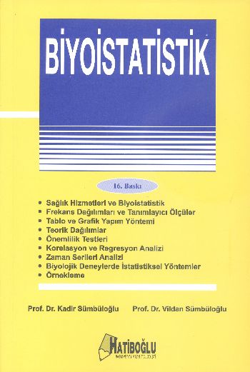 Biyoistatistik Kadir Sümbüloğlu-Vildan Sümbüloğlu