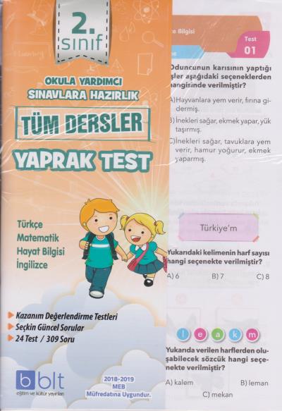 Bulut Eğitim 2. Sınıf Tüm Dersler Yaprak Test