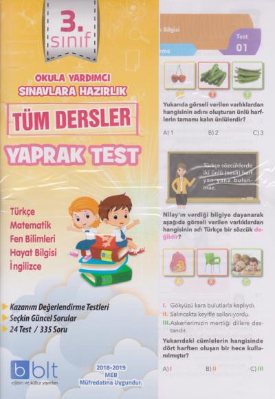 Bulut Eğitim 3. Sınıf Tüm Dersler Yaprak Test