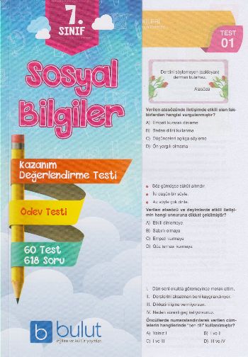 Bulut Eğitim 7. Sınıf Sosyal Bilgiler Yaprak Test