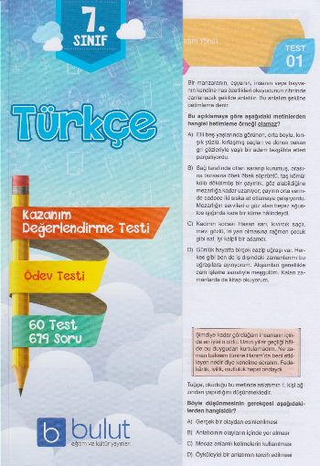 Bulut Eğitim 7. Sınıf Türkçe Yaprak Test