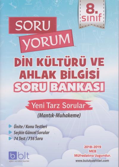 Bulut Eğitim 8. Sınıf Soru Yorum Din Kültürü ve Ahlak Bilgisi Soru Bankası-YENİ