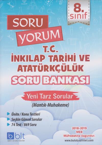 Bulut Eğitim 8. Sınıf Soru Yorum T.C. İnkılap Tarihi ve Atatürkçülük S