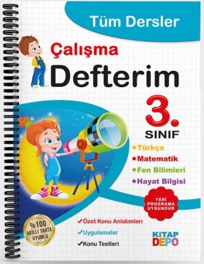 3.Sınıf Tüm Dersler Çalışma Defterim Kitap Depo Yayınları