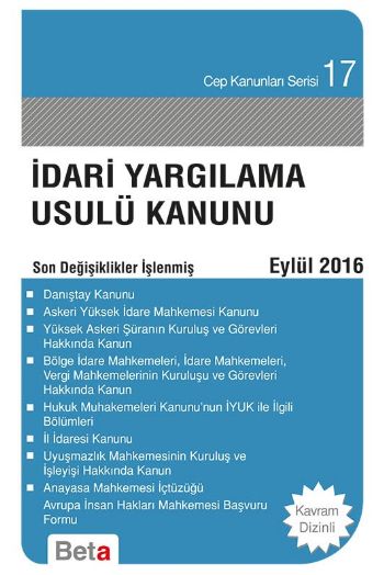 İdari Yargılama Usulü Kanunu Ocak 2017