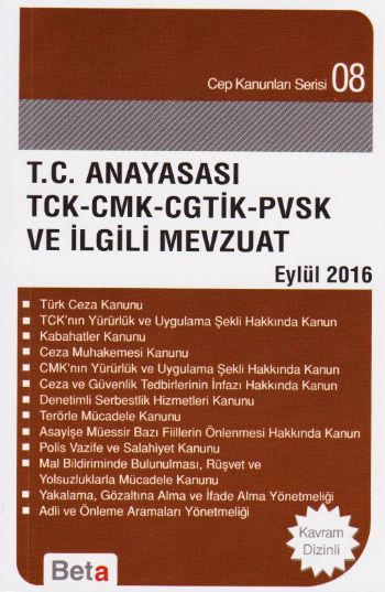 Cep-08: T.C. Anayasası ve TCK-CMK-CGTİK-PVSK ve İlgili Mevzuat Celal Ü