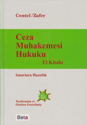 Ceza Muhakemesi Hukuku El Kitabı- Ciltli Nur Centel-Hamide Zafer