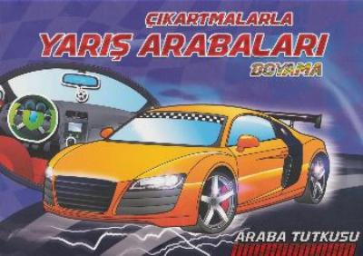 Çıkartmalarla Yarış Arabaları Boyama Revzen Kitap Komisyon Grubu