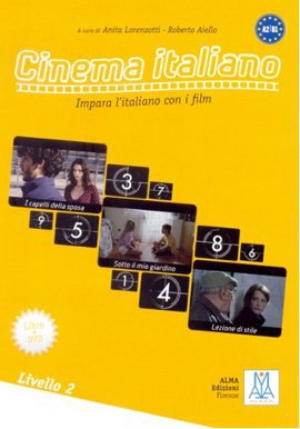 Cinema Italiano 2 (Kitap, DVD) Filmlerle İtalyanca Orta Seviye A2, B1 Impara l’italiano Coni Film