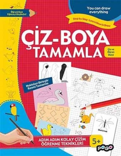 Çiz-Boya Tamamla +5 - Çiz ve Öğren Dizisi