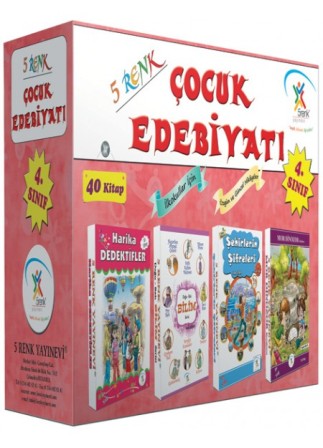 5 Renk Yayınları 4.Sınıf Çocuk Edebiyatı Hikaye Seti ( 40 Kitap )