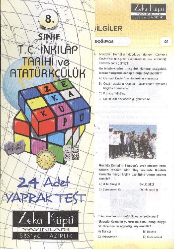 Çoklu Zeka 8. Sınıf T.C. İnkılap Tarihi ve Atatürkçülük Konu Değerlendirme Testi