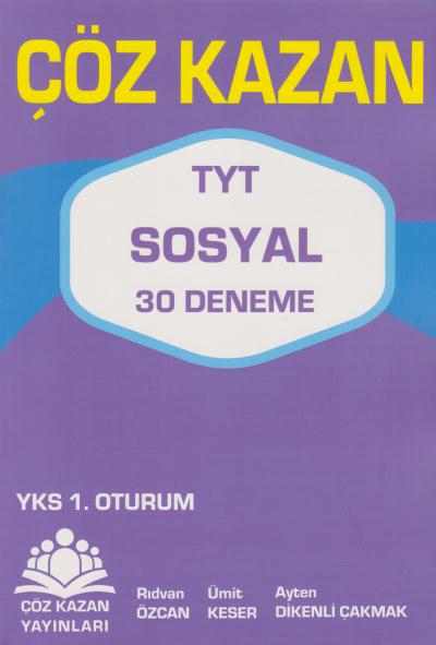 Çöz Kazan YKS-TYT Sosyal 30 Deneme 1. Oturum Çöz Kazan Yayınları Komis