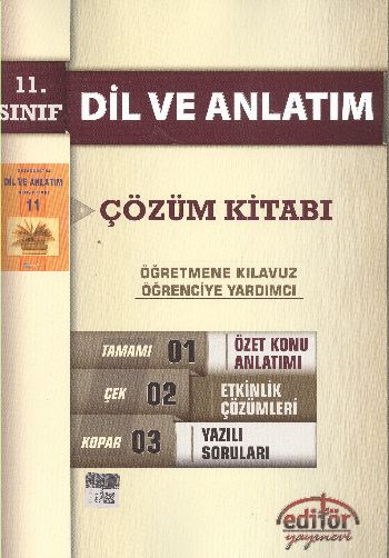 Editör 11. Sınıf Dil ve Anlatım Çözüm Kitabı %17 indirimli Turabi Meşe