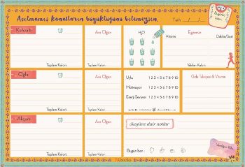 Diyet ve Egzersiz Günlüğü - Organizer Bloknot Kolektif - FAbookş