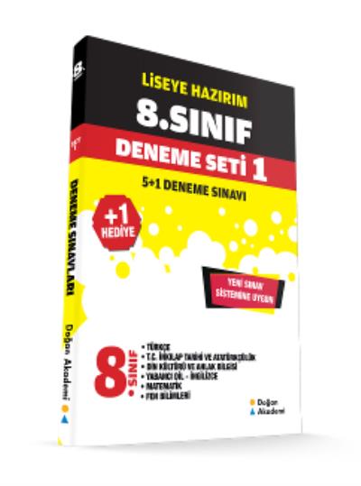 Doğan Akademi 8. Sınıf Deneme Seti 1 - (6 Fasikül) Liseye Hazırım