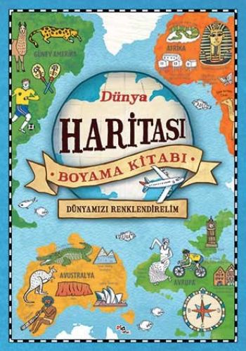 Dünya Haritası Boyama Kitabı Kolektif