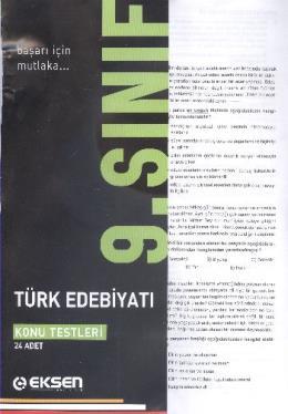 Eksen 9. Sınıf Türk Edebiyatı Yaprak Testler %17 indirimli Komisyon
