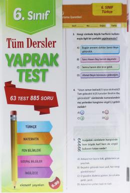 Element 6. Sınıf Tüm Dersler Yaprak Test Kolektif