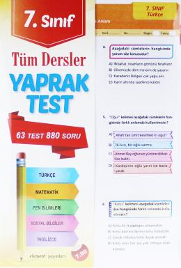 Element 7. Sınıf Tüm Dersler Yaprak Test Kolektif